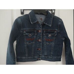 Pricxy Crop Long Sleeve Denim Jacket S